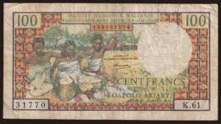 100 francs, 1966