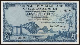 National Commercial Bank of Scotland Limited, 1 pound, 1959
