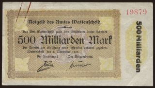 Wattenscheid/ Stadt, 500.000.000.000 Mark, 1923