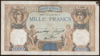 1000 francs, 1937