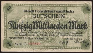 Frankfurt a M./ Stadt, 50.000.000.000 Mark, 1923