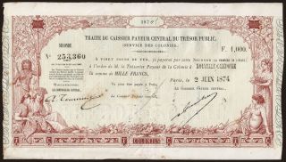 1000 francs, 1874