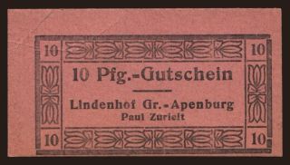 Gross-Apenburg/ Lindenhof, Paul Zurleit, 10 Pfennig, 191?