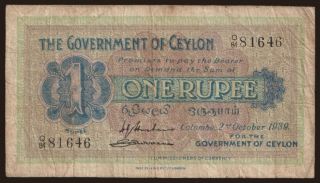 1 rupee, 1939