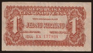 1 koruna, 1944