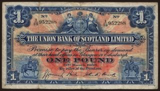 Union Bank of Scotland, 1 pound, 1936