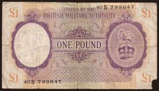 British Military Authority, 1 pound, 1943