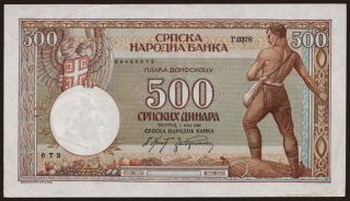 500 dinara, 1942