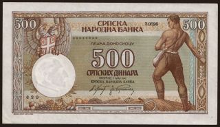 500 dinara, 1942