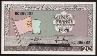 20 francs, 1976
