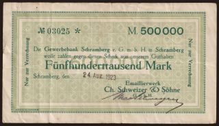 Schramberg/ Emaillierwerk Ch. Schweizer & Söhne, 500.000 Mark, 1923