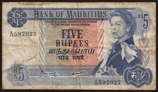 5 rupees, 1967
