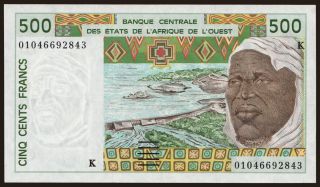 Senegal, 500 francs, 2001