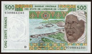 Mali, 500 francs, 1997