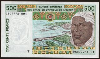 Togo, 500 francs, 1998
