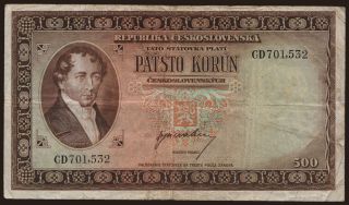 500 korun, 1945