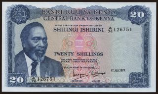 20 shillings, 1973