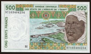 Niger, 500 francs, 1997