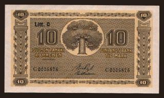 10 markkaa, 1922, Litt. C