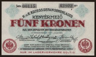 Kenyérmező, 5 Kronen, 1916