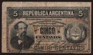 5 centavos, 1884