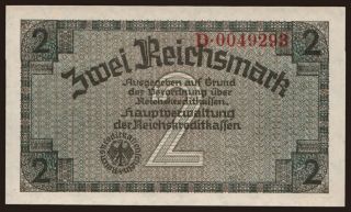Reichskreditkassenschein, 2 Reichsmark, 1939