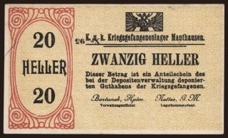 Mauthausen, 20 Heller, 1915