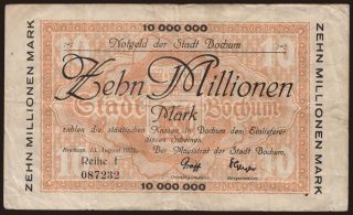 Bochum/ Stadt, 10.000.000 Mark, 1923