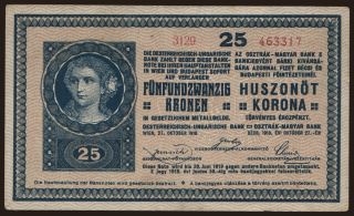 25 korona, 1918(19)
