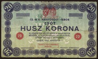 Csót, 20 Kronen, 1916