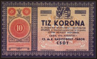 Csót, 10 Kronen, 1916