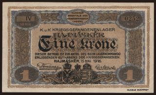Hajmáskér, 1 Krone, 1916