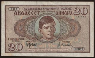 20 dinara, 1936