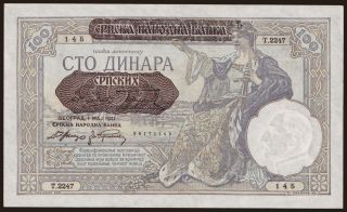 100 dinara, 1941