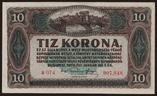 10 korona, 1920