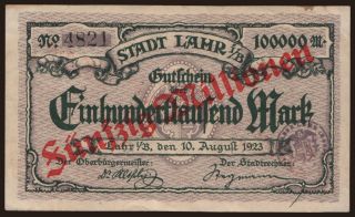 Lahr/ Stadt, 50.000.000 Mark, 1923