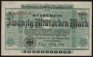 Frankfurt am Main, 20.000.000.000 Mark, 1923