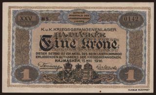 Hajmáskér, 1 Krone, 1916