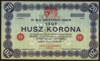 Csót, 20 Kronen, 1916