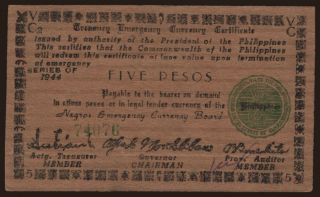 Negros, 5 pesos, 1944