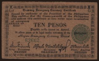 Negros, 10 pesos, 1944