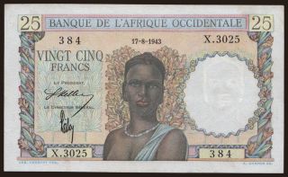25 francs, 1943