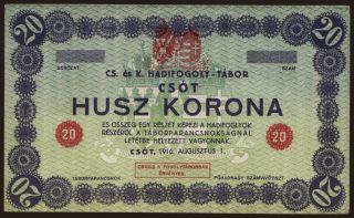 Csót, 20 Kronen, 1916