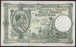 1000 francs, 1943