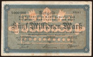 Recklinghausen/ Ldkr. Recklghs. Städte Recklghs. & Buer gemeinsam, 5.000.000 Mark, 1923