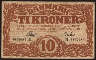 10 kroner, 1922