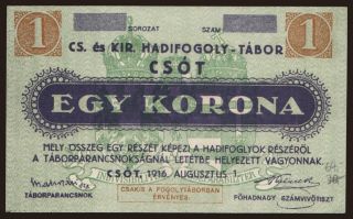 Csót, 1 Krone, 1916