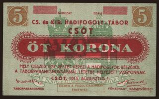 Csót, 5 Kronen, 1916