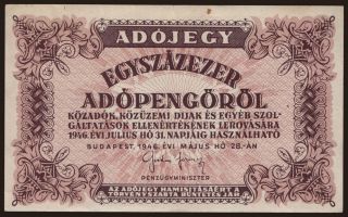 100.000 adópengő, 1946