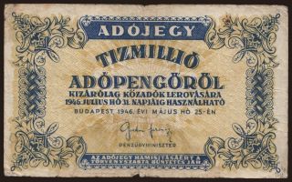 10.000.000 adópengő, 1946